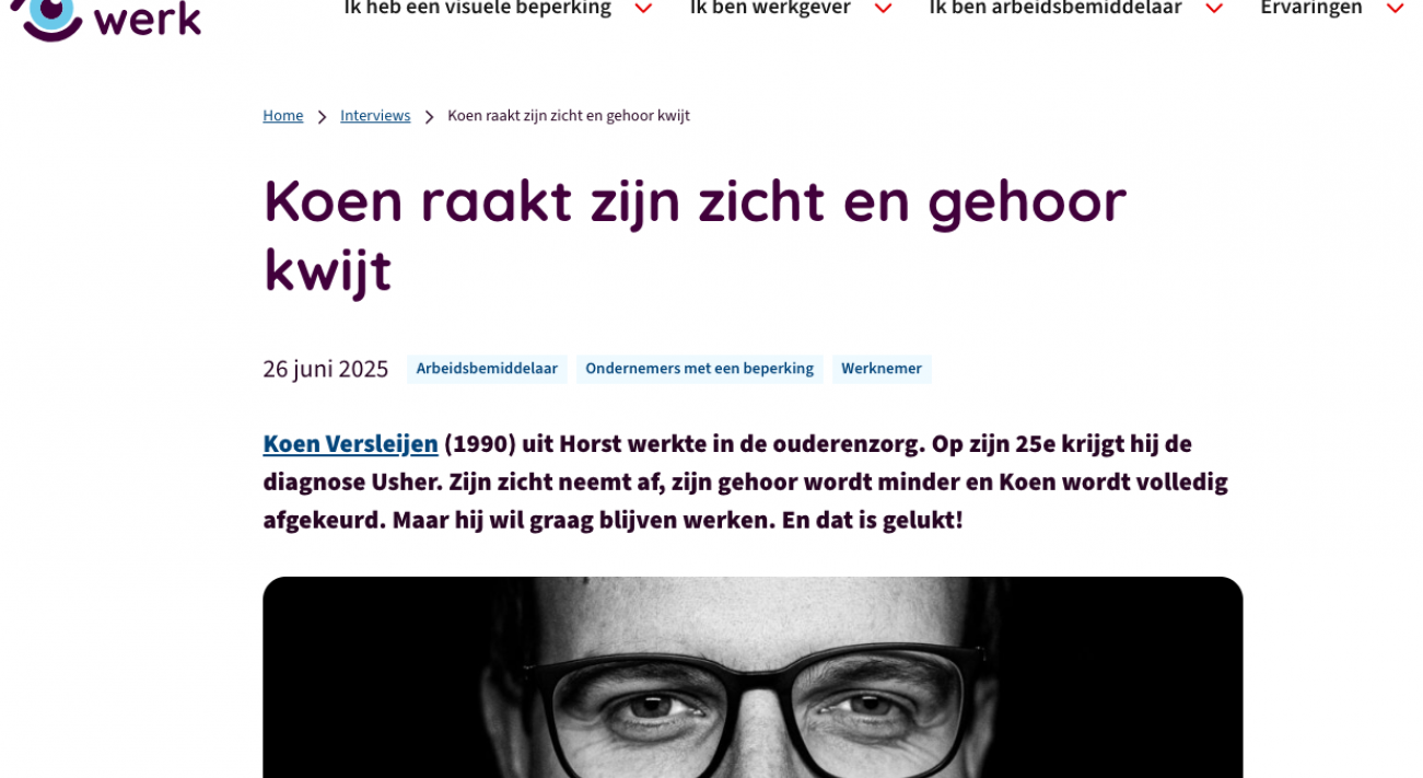 Interview Zichtbaar in Werk